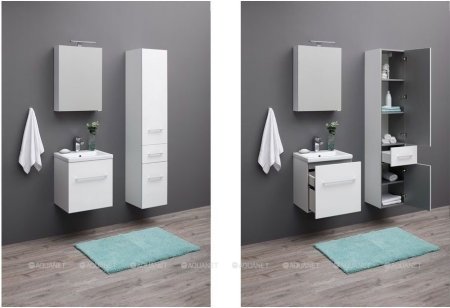 Шкаф-пенал для ванной Aquanet Порто 35 белый 