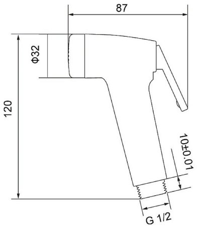 Гигиенический душ Timo SL-2053/03 Черный матовый 