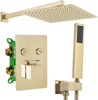 Душевая система встраиваемая REA Davis REA-P6324 золото матовое