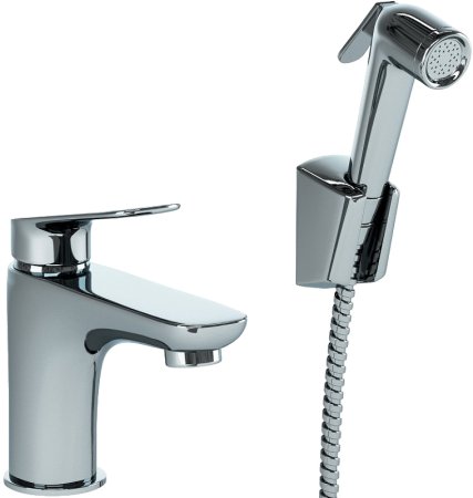 Смеситель для раковины Paini Laguna LACR205/574 с гигиеническим душем Хром 