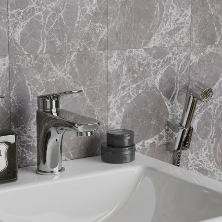 Смеситель для раковины Paini Laguna LACR205/574 с гигиеническим душем Хром 