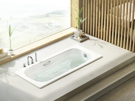 Стальная ванна Roca Princess 170x75 2202E0000 с антискользящим покрытием 