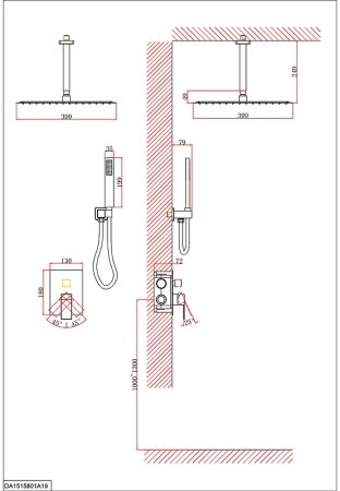 Душевая система D&K Bayern Liszt DA1515801A19 Хром 