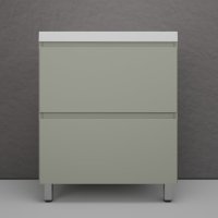 Тумба напольная Style Line "Манхэттен 60" ЭМАЛЬ под ASTI 60 2 ящика PLUS олива