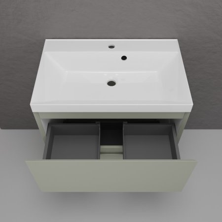 Тумба напольная Style Line "Манхэттен 60" ЭМАЛЬ под ASTI 60 2 ящика PLUS олива 