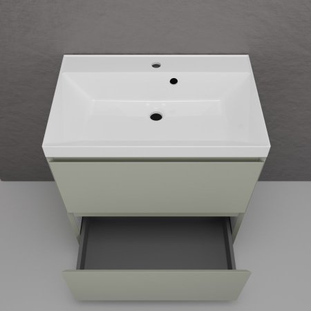 Тумба напольная Style Line "Манхэттен 60" ЭМАЛЬ под ASTI 60 2 ящика PLUS олива 