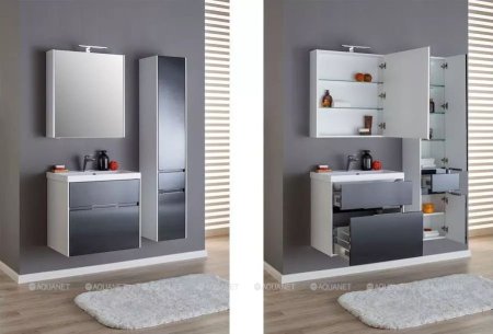 Зеркало-шкаф Aquanet Латина 70 белый 