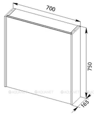 Зеркало-шкаф Aquanet Латина 70 белый 