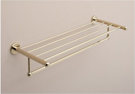 Полка Aquanet 4662 золото с полотенцедержателем 