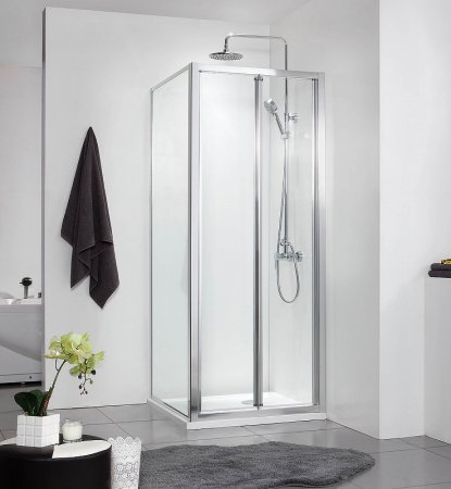 Душевой уголок Azario Toronto 80х80 AZ-NAA1432B профиль Серебро стекло прозрачное 