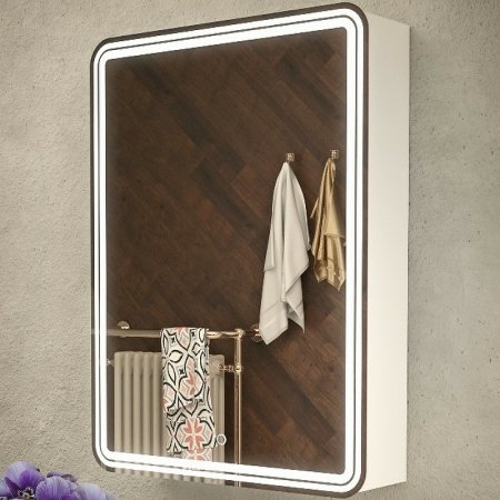Зеркальный шкаф Azario Adriana 60 R CS00069512 с подсветкой Белый 