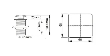 Донный клапан для раковины CeramaLux RD010 без перелива, бронза 