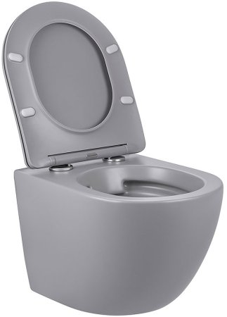 Унитаз Vincea Globo VT1-14SMG подвесной Серый матовый с сиденьем Микролифт 