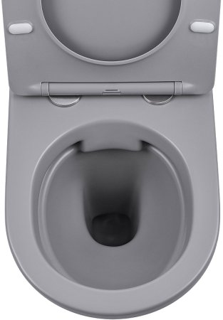 Унитаз Vincea Globo VT1-14SMG подвесной Серый матовый с сиденьем Микролифт 