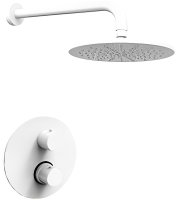 Душевая система Paffoni Light KITLIQ013BO с термостатом Белая матовая