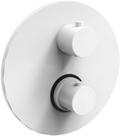 Душевая система Paffoni Light KITLIQ013BO с термостатом Белая матовая 