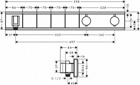 Термостат Hansgrohe RainSelect 15357600 для душа 