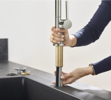 Смеситель Hansgrohe Talis M54 72803800 для кухонной мойки, сталь 