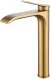 Смеситель для раковины высокий Shevanik S4111G, золотой сатин 