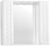 Зеркало со шкафом Style Line Канна 90 С с подсветкой Белый глянец