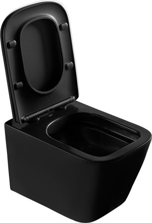 Унитаз Abber Rechteck AC1200MB подвесной Черный матовый с сиденьем Микролифт 