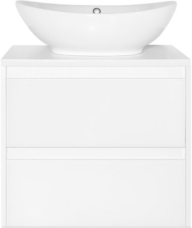 Тумба под раковину Style Line Монако 60 Люкс Plus ЛС-00000632 подвесная Осина белая Белый Лакобель 