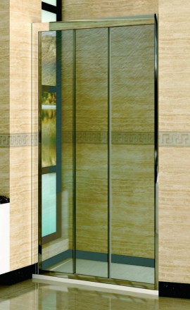 Душевая дверь в нишу RGW Classic CL-11 (1110-1160)х1850 профиль хром, стекло шиншила 