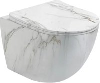 Унитаз подвесной SantiLine SL-5005MRB с микролифтом, под мрамор Унитаз подвесной SantiLine SL-5005MRB с микролифтом, под мрамор