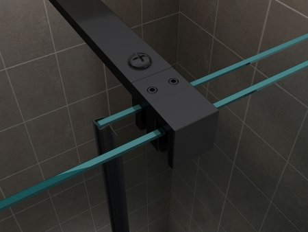 Душевая дверь Abber Komfort 100 AG09100B профиль Черный стекло прозрачное 