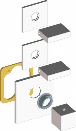 Термостат Bossini Rectangular 2 Outlets LP Z033203 для ванны с душем, хром 