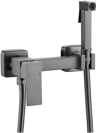 Гигиенический душ со смесителем Raffine F237T, оружейная сталь 