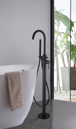 Смеситель для ванны Abber Wasser Kreis AF8115B Черный матовый 