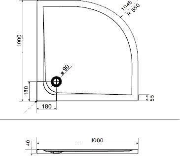 Поддон для душа Excellent Sense 100х100 
