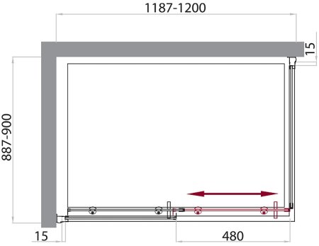Душевой уголок BelBagno Uno 120х90 UNO-AH-1-120/90-C-Cr профиль Хром стекло прозрачное 