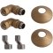 Комплект подключения для полотенцесушителя Point PN93412BR 3/4 х 1/2 ГШ со сгоном, бронза