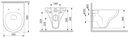 Унитаз AM.PM Gem FlashClean C901700SC подвесной с сиденьем Микролифт 