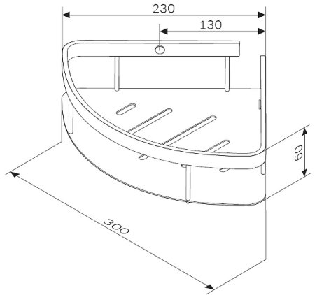 Полка корзина AM.PM Sense L A7454100 угловая Хром 