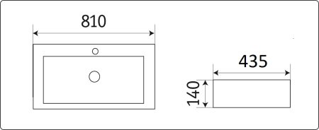 Раковина CeramaLux 9255-7029D накладная/подвесная 