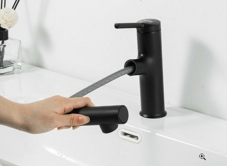 Смеситель для раковины Gappo G1052-76 Черный матовый 