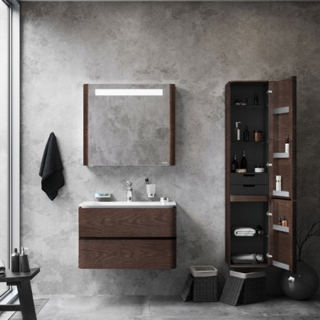 Шкаф пенал AM.PM Sensation 40 R M30CHR0406TF подвесной Табачный дуб 