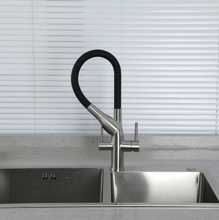 Смеситель для кухни Gappo G4399-65 Сатин Черный 