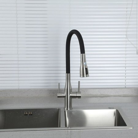 Смеситель для кухни Gappo G4399-65 Сатин Черный 