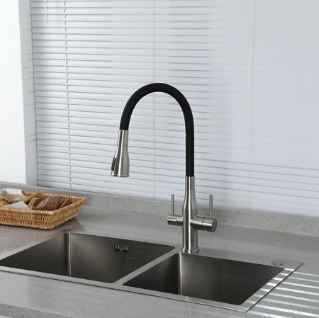 Смеситель для кухни Gappo G4399-65 Сатин Черный 