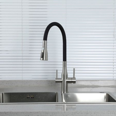 Смеситель для кухни Gappo G4399-65 Сатин Черный 