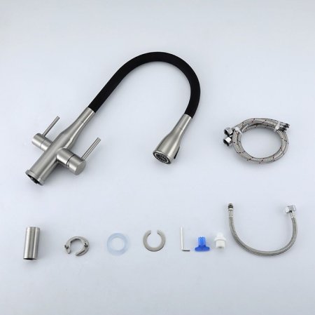 Смеситель для кухни Gappo G4399-65 Сатин Черный 