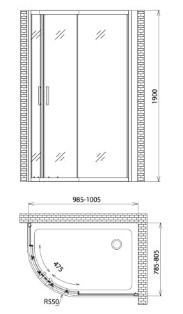 Душевой уголок Gemy Victoria S30222 