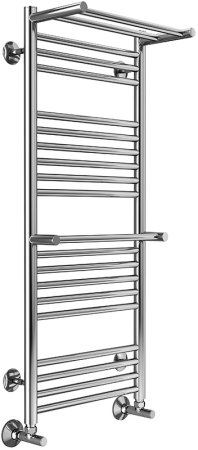 Водяной полотенцесушитель Terminus Аврора П20 400x1010 4660059582153 с полкой Хром 
