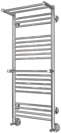 Водяной полотенцесушитель Terminus Аврора П20 400x1010 4660059582153 с полкой Хром 