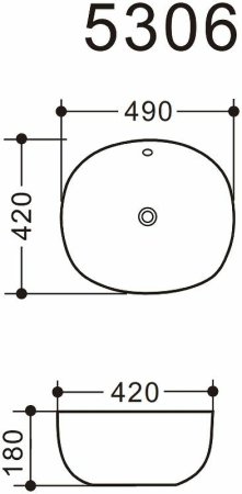 Раковина-чаша Art&Max 49 AM5306-W Белая 