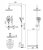Душевой гарнитур с верхней лейкой белый IDDIS Ray (RAYSW3Fi76) 
